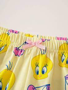LOONEY TUNES X SHEIN Women's Camisole Top And Shorts Pajama Set LOONEY TUNES - Yellow - View 8