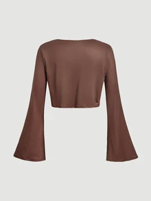 SHEIN MOD 女款大尺碼秋季復古格紋洋裝兩件套，棕色，通勤、復古、度假穿搭，秋季套裝，冬季套裝，萬聖節 - 彩色 - 查看 4