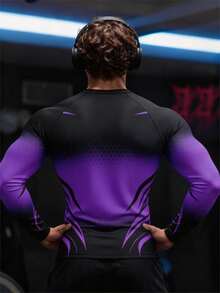 Gym Rark تي شيرت رجالي بألوان متدرجة كاجوال للسفر اليومي والرياضة - الأسود - مشاهدة 6