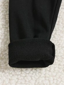 SHEIN 幼女裙褲式內搭褲 歐根紗層次百褶裙褲 蝴蝶結鬆緊腰 黑白純色 生日派對 秋冬款 - 黑色 - 查看 6