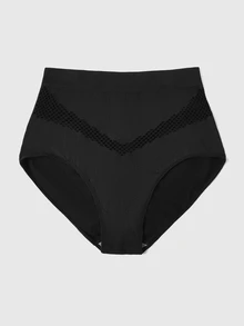 Barelissa 1pc Plus Size Women Seamless High Waist Shaping Comfortable Panties - Black - View 6