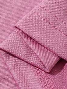 DAZY Women's Frill Trim Camisole And Solid Color Long Pants With Cardigan Pajama Set - Pink - View 9
