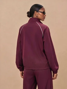 Zivah Women's Long Sleeve Zip-Up Jacket And Pants Casual Sports Set - Multicolor - View 3