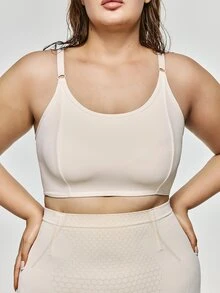 SHAPORA 3pcs Simple Casual Adjustable Strap Plus Size Women's Bras - Multicolor - View 3