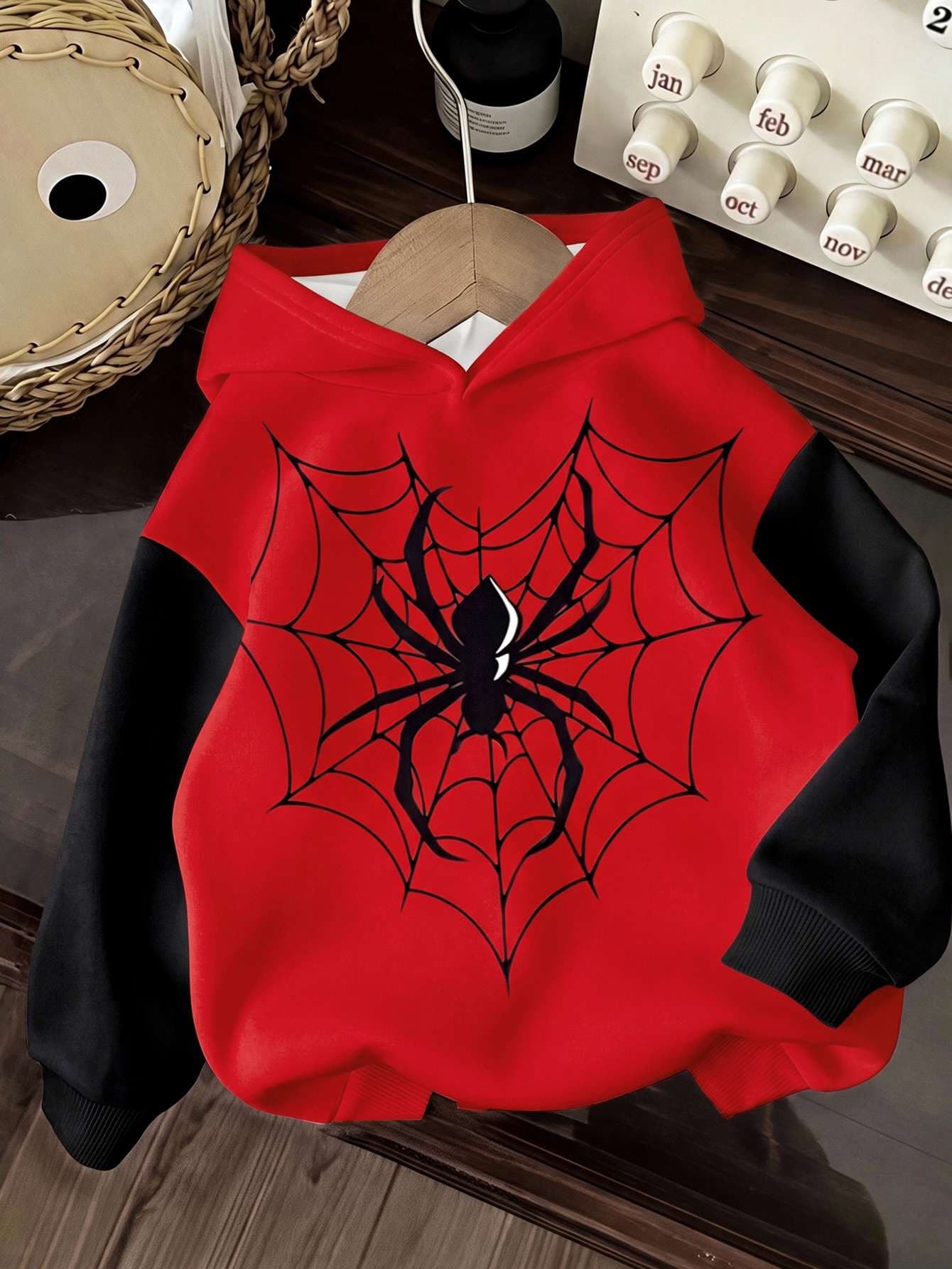 Baby Boy Hooded Casual Comfortable Sweatshirt With Cartoon Pattern, Suitable For Autumn/Winter - Multicolor - View 1
