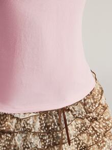 SHEIN ICON Women's Plus Size Faux Fur Deer Print Pink Camisole - Pink - View 9