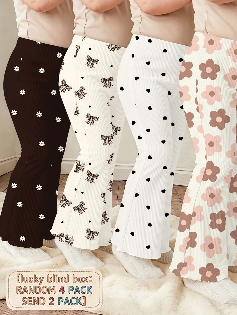 SHEIN 2PCS Baby Girls Bottoms - Multicolor - View 1