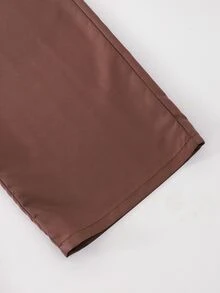 SHEIN Vintaside Kids 女童夏季時尚百搭兩件套，露背挖空鈕扣設計細肩帶上衣，梭織面料，修身上衣搭配寬鬆舒適直筒長褲，適合戶外穿著 - 藍色 - 查看 7