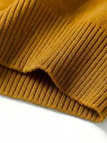 Manfinity Homme Men's Solid Color Raglan Long Sleeve Half-Zip Casual Sweater - Yellow - View 5
