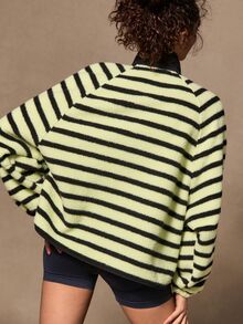 VARSIVA Striped Button Pocket Long Sleeve Sports Jacket - Multicolor - View 7