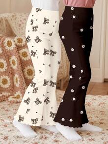 SHEIN 2PCS Baby Girls Bottoms - Multicolor - View 6