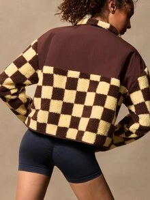 VARSIVA Button Half-Placket Long Sleeve Sports Jacket - Multicolor - View 6