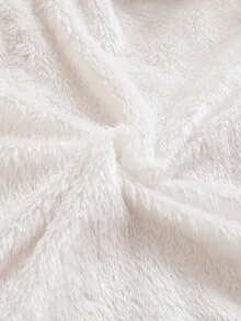 SHEIN Elladie kids 返校季女童幼童冬季新款 2026 復古卡其色燈芯絨面料保暖內裡拉鍊連帽上衣，收腰設計，適合冬季外出與通勤，百搭抓絨時尚外套 - 棕色 - 查看 8