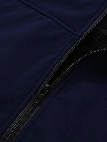 Manfinity Homme 男士保暖內裡休閒百搭日常穿著連帽夾克 - 寶藍色 - 查看 6