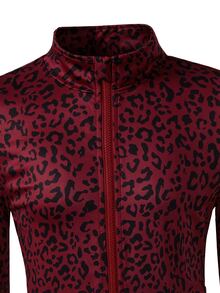 SHEIN 女童白色3件套，立領夾克 + 吊帶背心 + 喇叭褲，套裝。修身剪裁，溫柔優雅牛仔風 80年代。校園運動秋季 - 酒紅色 - 查看 4