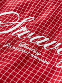 SWAVVY Men's 2 In 1 Plaid Long Sleeve Casual Shirt - Red - View 6