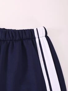 SHEIN Casuvi Kids 青少年女孩連帽衫與運動衫套裝 - 彩色 - 查看 6