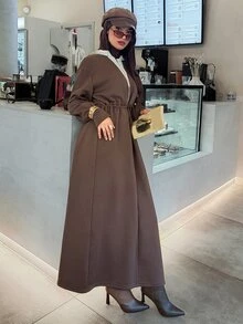 Solavon بلوزة رياضية نسائية كاجوال متعددة الاستخدامات للارتداء اليومي بتصميم كتل لونية مع بطانية رأس - متعدد الألوان - مشاهدة 6