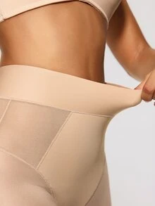 SHAPORA 1pc Women's Shapewear Bottoms, Butt Lifting Tummy Control Body Shaping Pants, Suitable For Daily Commute, Fitness, Dating - Apricot - View 5