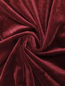 Velvienne Women's V-Neck Ruffle Lantern Sleeve Elegant Dress - Burgundy - View 7