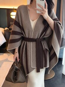 Modelyn Women's Colorblock Casual Versatile Daily Cardigan - Multicolor - View 3