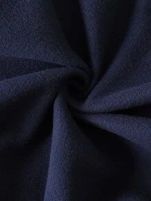 SHEIN 女童秋冬返校季 8-14歲 皇家藍休閒街頭風拼接襯衫領假兩件式長袖衛衣上衣，舒適柔軟極簡，適合春夏秋冬外出穿著，可作為禮物 - 藍色 - 查看 7