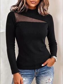 Zayélia Women's Fall T-Shirts For Middle-Aged And Elderly People - Black - View 6
