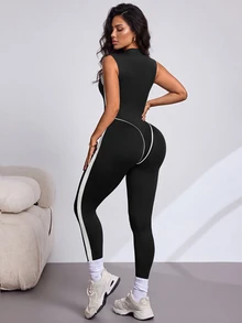 Slayform Slayform 女款拼色休閒日常旅行運動連身褲 - 彩色 - 查看 3