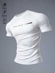 Gym Rark 男士運動T恤 彈性時尚Logo款 假日禮物 深灰色健身運動休閒服 - 白色 - 查看 3