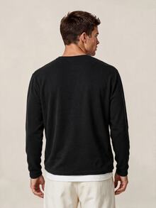 OTTIMOZO Men's Regular Fit V-Neck Full Zip Fleece Jacket, Pattern Print Contrast Trim Warm Casual Outerwear - Green - View 2