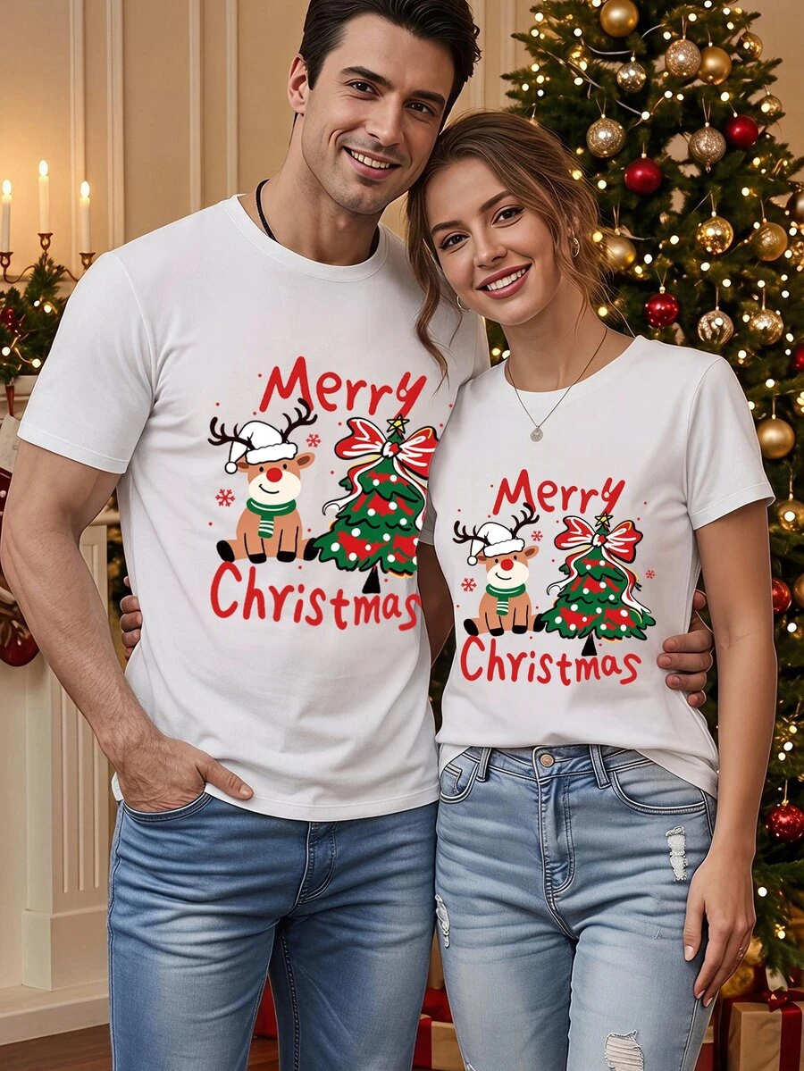 Sorvial Men's Letter Cartoon Pattern Casual Daily Short Sleeve T-Shirt - White - View 1