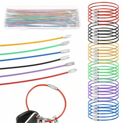 Set de 10 brelocuri din oțel inoxidabil pentru etichete de bagaje și echipamente de exterior, brelocuri metalice durabile și rezistente la coroziune pentru bărci, camping, drumeții, caiac, accesorii de călătorie, suport pentru chei multifuncțional cu inel divizat în linie și compatibilitate cu eticheta, design ușor esențial pentru transportul zilnic, profil subțire, atașare ușoară, cadou ideal pentru pasionații de activități în aer liber, drumeții, navigație, plimbări cu barca, pescuit, organizarea dulapurilor de sală, gestionarea bagajelor și confort în călătorii.