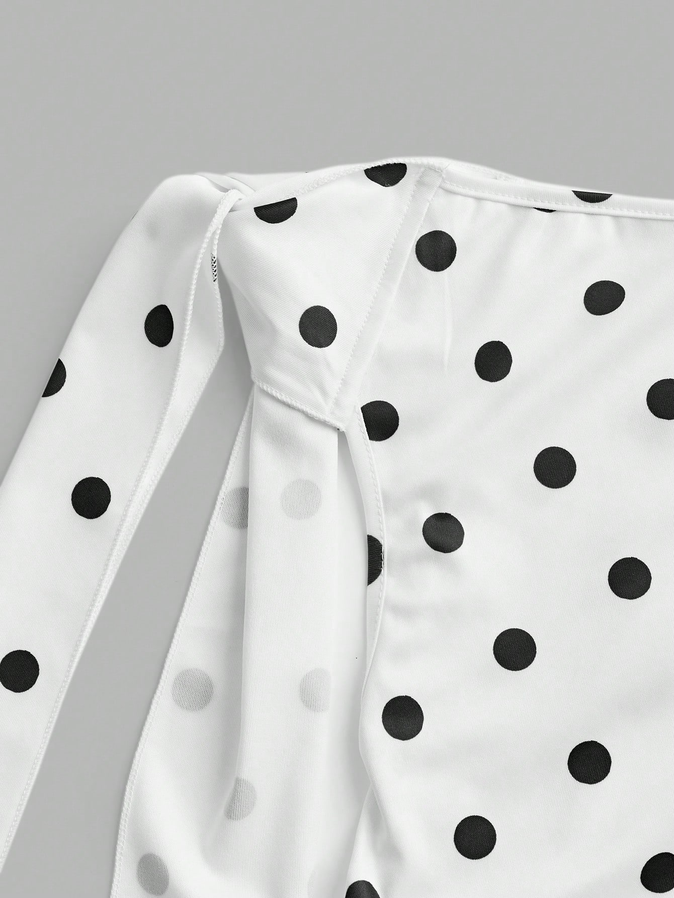 فستان نسائي أنيق أحادي اللون، أكتاف مميزة بربطة، ب...