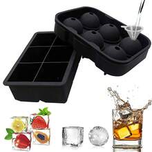 1pc Silicone Ice Cube Tray Mold, Home & Bar Ice Ball Maker With Lid' - Multicolor - View 2