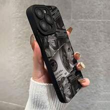 Creative Money Pattern Phone Case, Soft TPU Cellphone Protective Cases, Total Protective Shockproof Mobile Phone Cover For IPhone 11 12 13 14 15 16 Pro Max/Pro/Plus - 黑色 - 查看 4