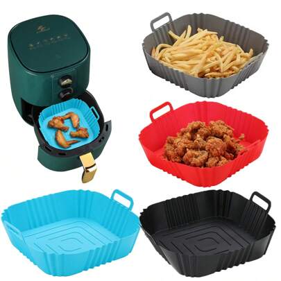 Silikonowa wkładka do frytkownicy, mata do frytkownicy, podkładka pod garnek do grilla, forma do pieczenia w piekarniku BBQ, wielokrotnego użytku silikonowa mata do pieczenia, gadżety kuchenne