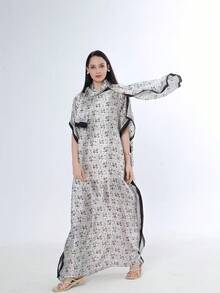 1 chiếc khăn choàng dài cỡ lớn sang trọng bằng lụa in họa tiết dành cho nữ, khăn choàng nhẹ in hoa, thích hợp mặc ở nhà vào mùa hè/thu, phù hợp với phòng máy lạnh, kiểu dáng kín đáo như áo kaftan mùa xuân. - đỏ xanh - Xem 32