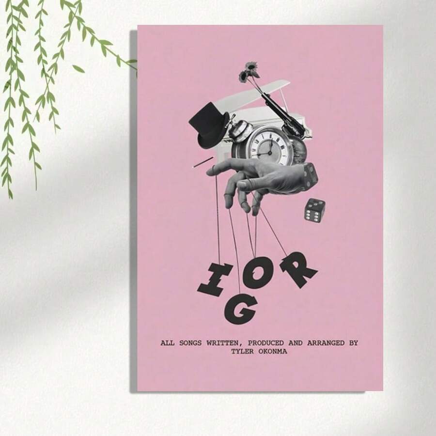 Framed Tyler Music Cover Poster The Creator Poster 8 Canvas Poster Bedroom Decor Landscape Office Room Decor Gift Birthday Party Decor, Mother's Day New Year Easter Gift,  Home Living Room Office Wall Decor, Perfect Gift And Wall Decoration - 框架 - 查看 1