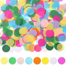 5000pcs 1 Inch Mixed Colors Round Paper Confetti, 1.8oz - Ideal For Wedding, Valentine's Day, Party, Holiday, Dining Table, Gifts, Home Decor, Graduation & Atmosphere Decoration - Multicolor - View 4