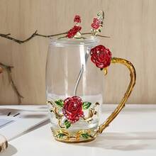 1 Set Creative Enamel Painted Cup Set Including Cup, Lid, Straw - Consists Of Coffee Cup, Tea Cup - Multicolor - View 11