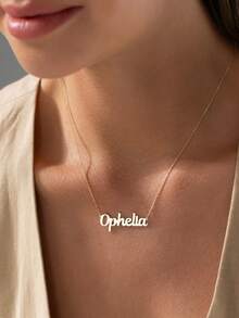 1PC Personalized Children Boys And Girls Simple Name Stainless Steel Necklace ,Customized For Delicate Gift For Kids, Baby Shower,Back To School Winter Gift Ideas Boy Girl Valentine's Day,Mother's Day Gift,Multi-Functional,Ornamental,Letter,Stylish,Modern,Colorful,Cute,Adorable,Casual,Custom,Personalised,Unique,Customized,Ideal Gifts For Him,Ideal Gifts For Her,Easy Comfort,Birthday Gift