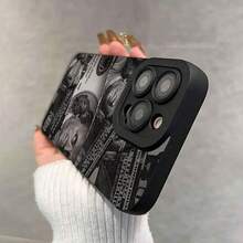 Creative Money Pattern Phone Case, Soft TPU Cellphone Protective Cases, Total Protective Shockproof Mobile Phone Cover For IPhone 11 12 13 14 15 16 Pro Max/Pro/Plus - 黑色 - 查看 5