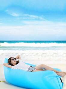 1 Pc Multi-Functional Inflatable Sofa, Foldable, Soft, Fast Inflatable Recliner, Suitable For Camping And Relaxation, Beach, Pool Water Supplies - Multicolor - View 2