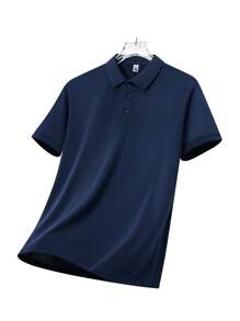 Camisa tipo polo para hombres para el verano, hecha de material de secado rápido, con confección 3D, ajuste ceñido, apropiada tanto para el trabajo como para el ocio, es el mejor regalo para los hombres.