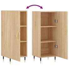 vidaXL Credenza Rovere Sonoma 34,5x34x90 Cm In Legno Multistrato - 棕色 - 查看 8