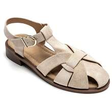 Sandales Élégantes à Lanières Entrelacées avec Boucle Ajustable - Confort et Style Assurés ! - 米色 - 查看 1