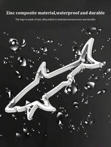 Shark Emblem Metal Decal ,Hollow 3D Design For Cars, Motorcycles & More ,Durable And Waterproof Styling Accessory - Multicolor - View 19