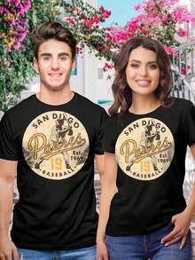 Women's Tony Gwynn Padres Buck Tee Shirt Baseball Fan Apparel San Diego Padres Shirt Vintage Padres Tee - Black - View 1