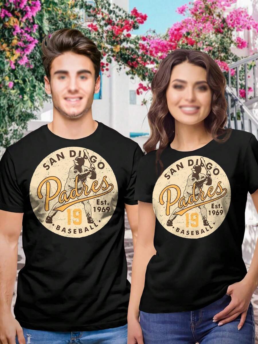 Women's Tony Gwynn Padres Buck Tee Shirt Baseball Fan Apparel San Diego Padres Shirt Vintage Padres Tee - Black - View 1