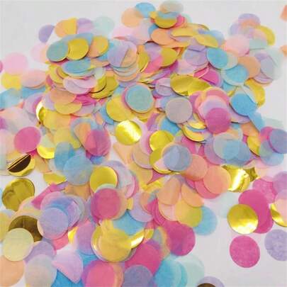 5000 件 1 英寸混色圆形纸屑，1.8 盎司 - 非常适合婚礼、情人节、派对、节日、餐桌、礼物、家居装饰、毕业典礼和氛围装饰